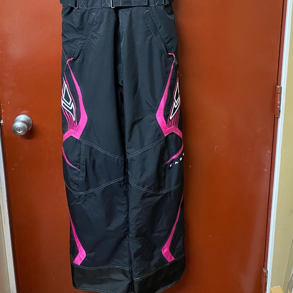 FXR NITRO GIRL SNOWMOBILE PANTS/BIBS SIZE 10